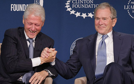 Ӣÿʱ98ձǰͳȶֶ(Bill Clinton)Сʲ(George W. Bush)ǰһͬ ...